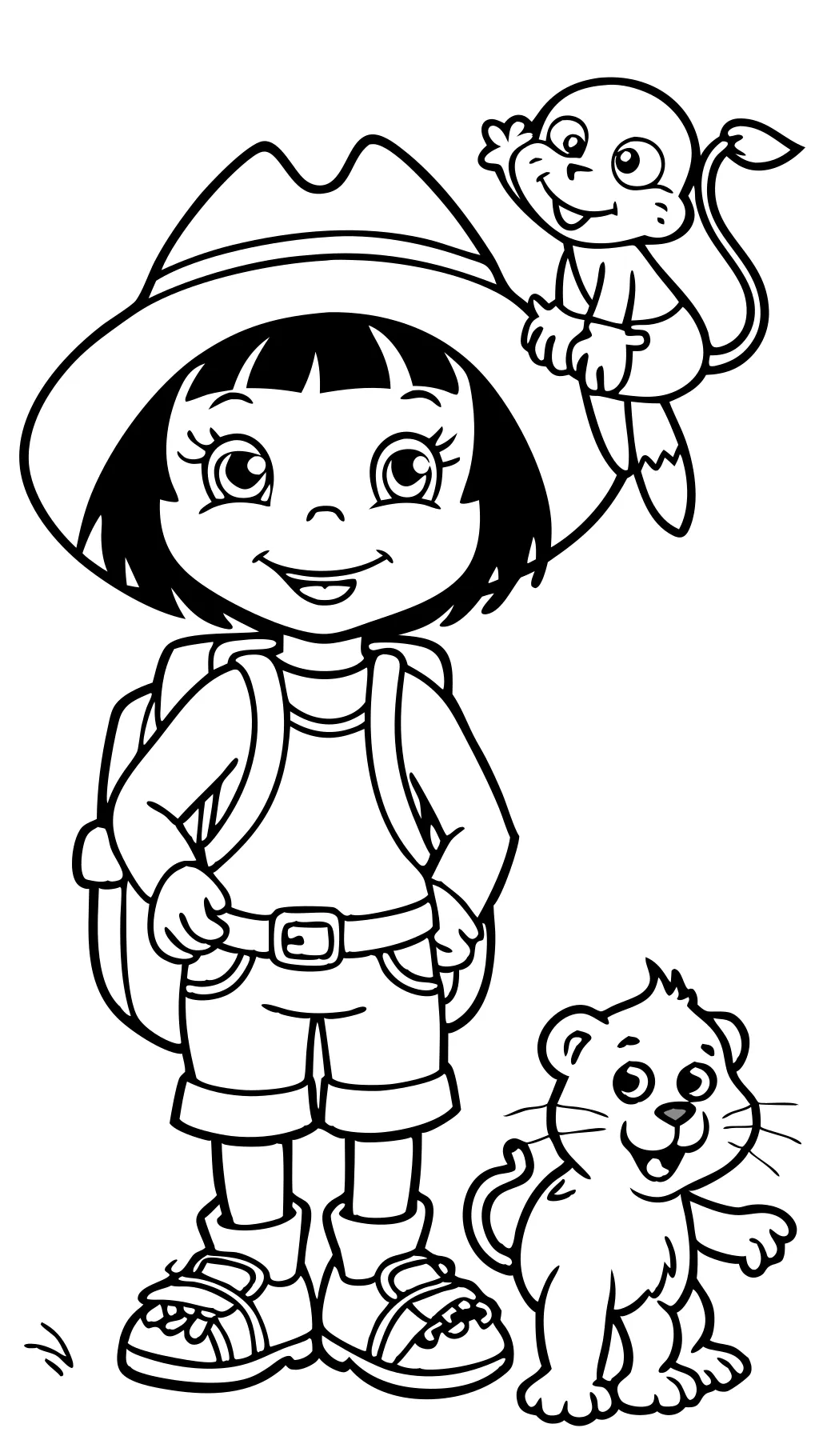 dora boots coloring pages